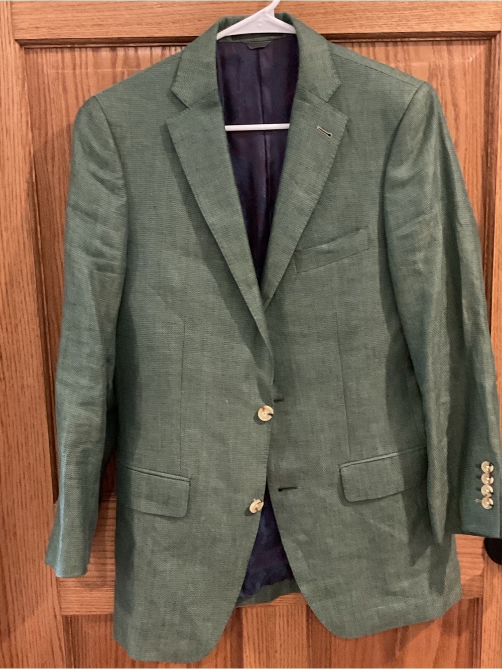 Indochino Custom Green Linen Blend Sport Coat Blazer
